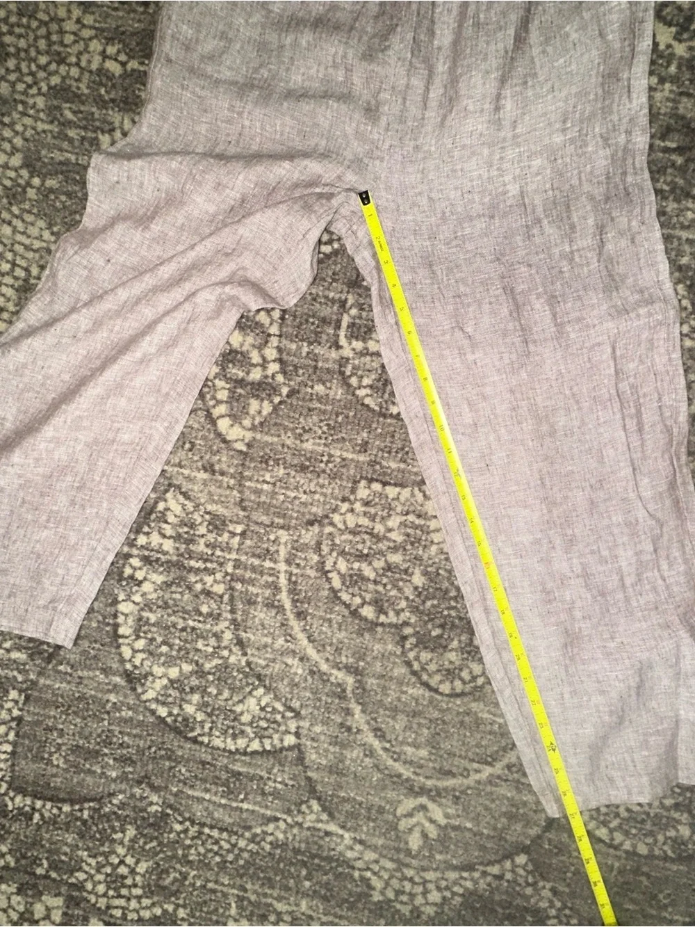 Quince NWT Women’s Size M Taupe Brown Chambray European Linen Straight Leg Pants
